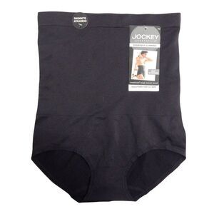 Jockey Womens Seam Free High Waisted Briefs Tummy Control Black Size S